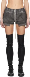 Rick Owens Drkshdw "fog" Denim Shorts In 78 Drkdust