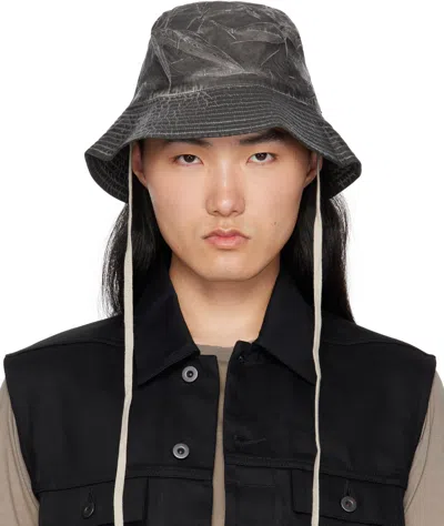 Rick Owens Drkshdw Grey Hollywood Gilligan Bucket Hat