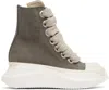 Rick Owens Drkshdw Gray Hollywood Jumbo Laces Abstract Sneak Sneakers