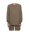 Rick Owens Drkshdw Gray Hollywood Level Long Sleeve T-shirt In Brown