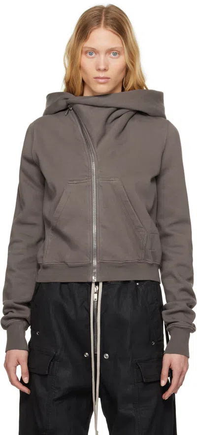 Rick Owens Drkshdw Gray Hollywood Mountain Hoodie In 34 Dust