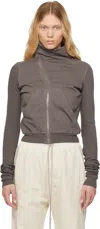 Rick Owens Drkshdw Gray Hollywood Mountain Sweatshirt In 34 Dust
