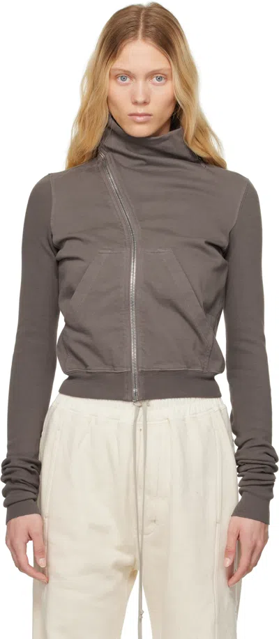 Rick Owens Drkshdw Gray Hollywood Mountain Sweatshirt In 34 Dust