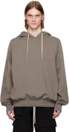 Rick Owens Drkshdw Gray Hollywood Oversized Hoodie In 34 Dust