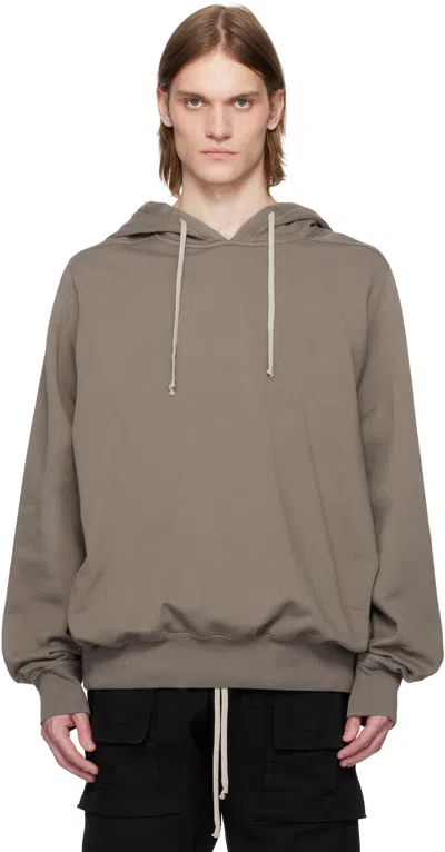 Rick Owens Drkshdw Gray Hollywood Oversized Hoodie In 34 Dust