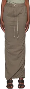 Rick Owens Drkshdw Gray Hollywood Pull On Pillar Maxi Skirt In 34 Dust