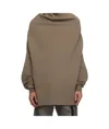 Rick Owens Drkshdw Gray Hollywood Shroud Turtleneck In Brown