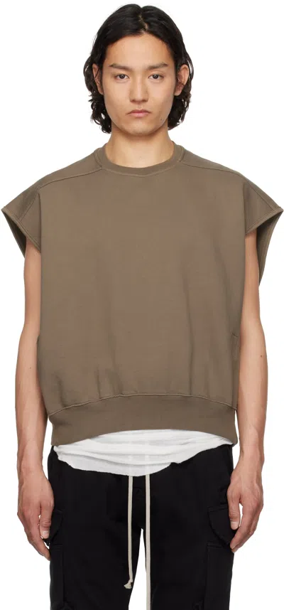 Rick Owens Drkshdw Gray Hollywood Sl Jumbo Tatlin Sweatshirt In 34 Dust