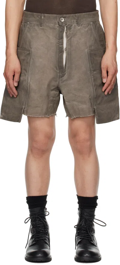 Rick Owens Drkshdw Gray Hollywood Stefan Cargo Shorts In Grey