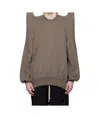 Rick Owens Drkshdw Gray Hollywood Tecsweat Sweatshirt In Gray