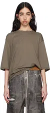 Rick Owens Drkshdw Gray Hollywood Walrus T-shirt In 34 Dust