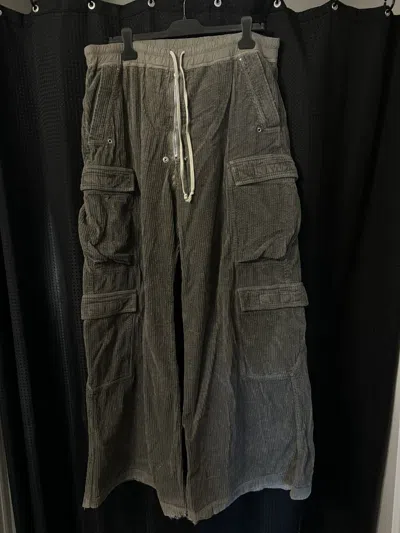 Pre-owned Rick Owens Drkshdw Gray Jumbo Belas Cargo Pants Size In Green