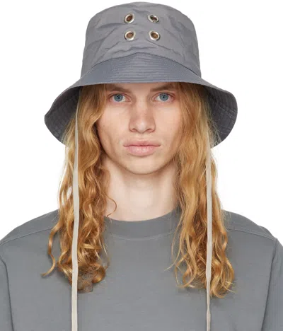 Rick Owens Drkshdw Grey Porterville Gilligan Bucket Hat In 88 Stone