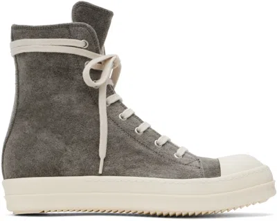 Rick Owens Drkshdw Gray Porterville Sneaks Sneakers In 3411 Dust/milk/milk