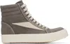 Rick Owens Drkshdw Vintage Lace-up High-top Sneakers In 3411 Dust/milk/milk