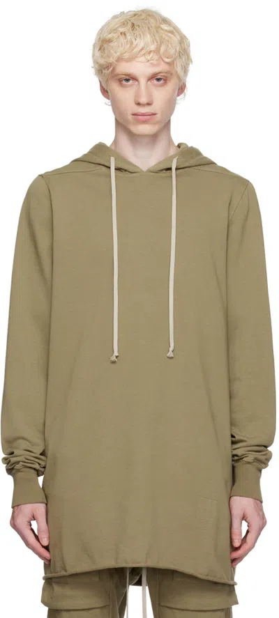 Rick Owens Drkshdw Green Pullover Hoodie In 25 Pale Green