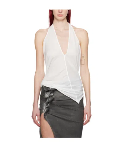 Rick Owens Drkshdw Halterneck Logo Jacquard Strap Top In Multicolor