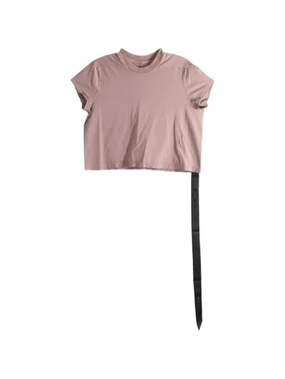 Rick Owens Drkshdw Hanging-strap Cropped T-shirt In Brown
