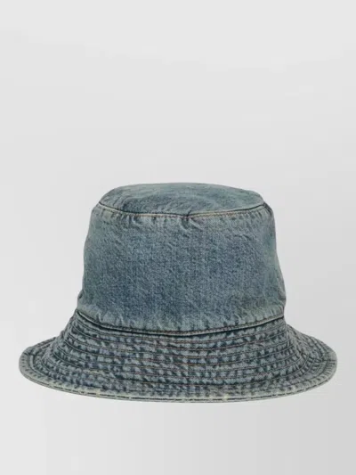 Rick Owens Drkshdw Headgear Wide Brim Chin Straps In Blue