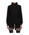 Rick Owens Drkshdw Headon Double-layer Turtleneck Sweater In Black