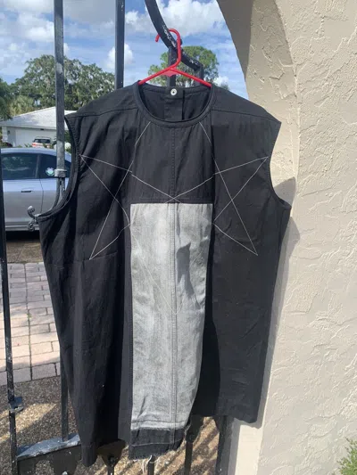 Pre-owned Rick Owens Drkshdw Hexagram Tunic In Black