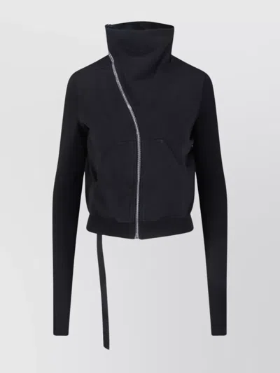 RICK OWENS DRKSHDW HIGH COLLAR LONG SLEEVE KNITWEAR TOP