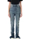 Rick Owens Drkshdw Hollywood Bolan Banana Denim Pants In Blue