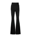 Rick Owens Drkshdw Black Bias Bootcut Jeans In Black
