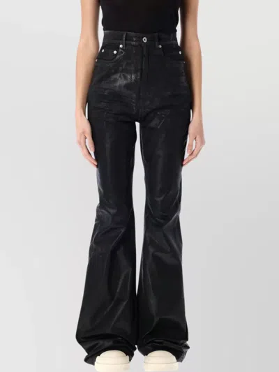 RICK OWENS DRKSHDW HIGH-RISE FLARED LEG TROUSERS