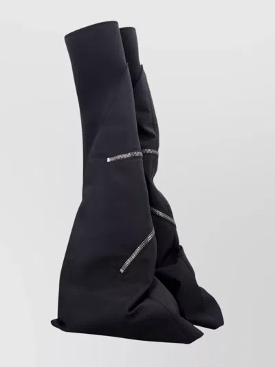 RICK OWENS DRKSHDW HIGH SHAFT POINTED TOE CARGO BOOTS