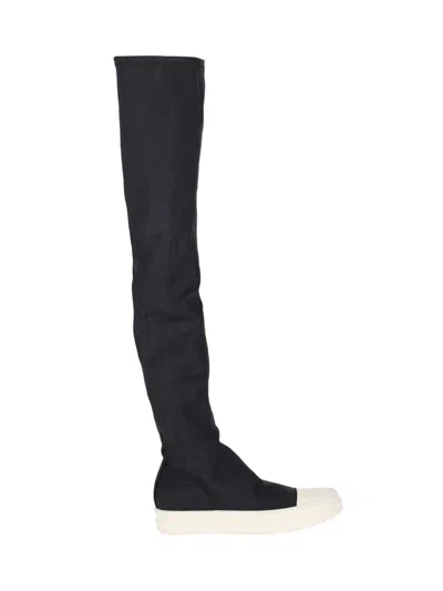 Rick Owens Drkshdw 'high Sock Sneaks' Boots In Black