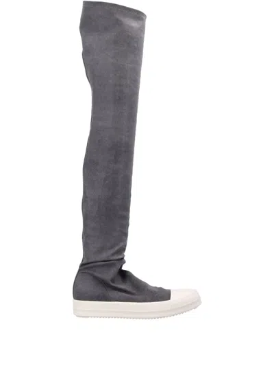 Rick Owens Drkshdw High Socks Over-the-knee Suede Sneakers