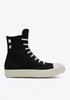Rick Owens Drkshdw High-top Canvas Sneakers In Black