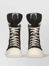 Rick Owens Drkshdw High-top Denim Sneakers With Shark Tooth Sole