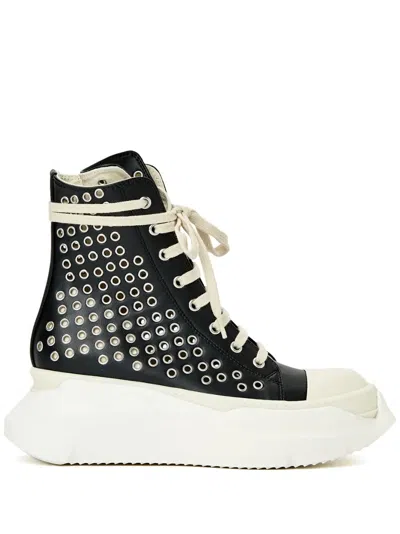 Rick Owens Drkshdw High-top Eyelet-embellished Sneakers In Black