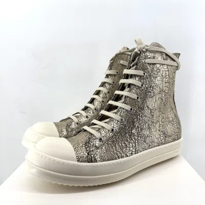 Pre-owned Rick Owens Drkshdw High Top Gold Ramones Size 44 Shoes