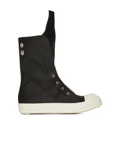 Rick Owens Drkshdw High-top Sneakers In 911 Black/milk/milk