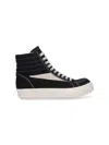Rick Owens Drkshdw Drkshdw By Rick Owens High-top Sneakers With Calf Leather Accents In Black  