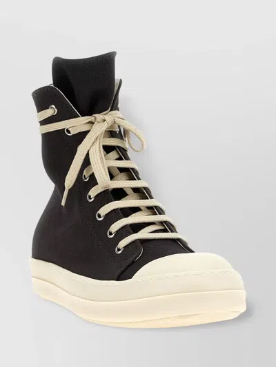 Rick Owens Drkshdw High-top Sneakers Metal Eyelets In Red