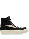 Rick Owens Drkshdw Drkshdw By Rick Owens High-top Sneakers With Calf Leather Accents In Black