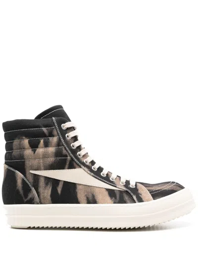 Rick Owens Drkshdw Drkshdw By Rick Owens High-top Sneaker With Print In Multi