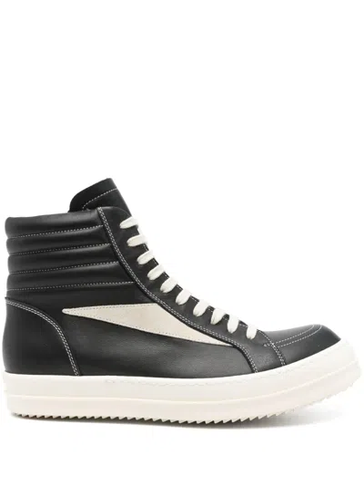Rick Owens Drkshdw High Vintage Sneakers In Black