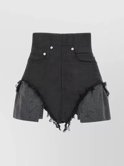 RICK OWENS DRKSHDW HIGH WAIST CUTOFF SHORTS POCKETS