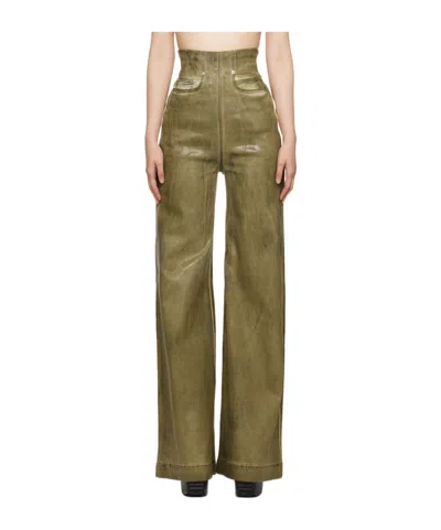 Rick Owens Drkshdw High-waist Jeans In Green
