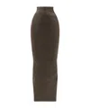Rick Owens Drkshdw High-waisted Pencil Skirt In Brown