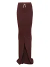 Rick Owens Drkshdw High-waisted Skirt In Brown