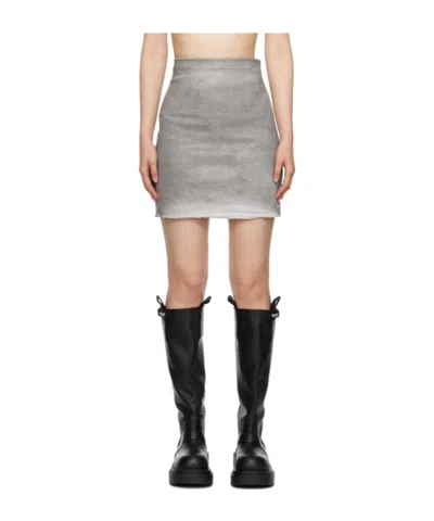 Rick Owens Drkshdw High-waisted Skirt In Gray