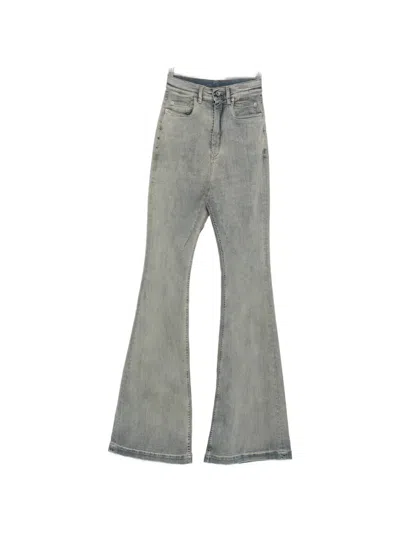 Rick Owens Drkshdw High-waisted Flared Jeans In Gray