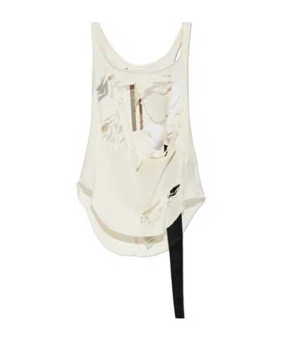 Rick Owens Drkshdw Hole Vest In White