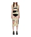 Rick Owens Drkshdw Off-white Membrane Ii Midi Dress In Gray